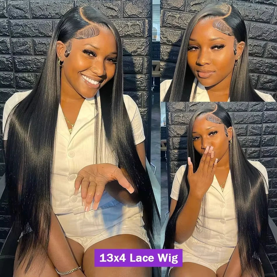 Brazilian Hair Human, Hair 13x4 Lace Front Preplucked Wig 5x5 Glueless Remy