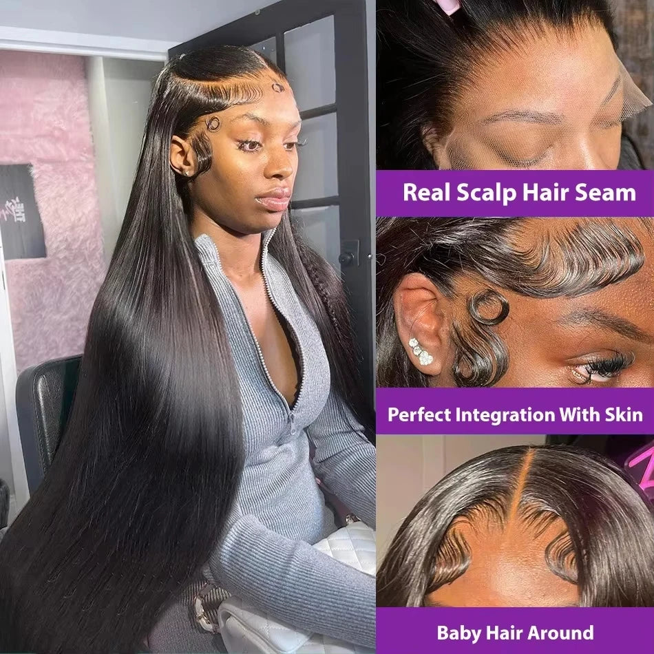 Brazilian Hair Human, Hair 13x4 Lace Front Preplucked Wig 5x5 Glueless Remy