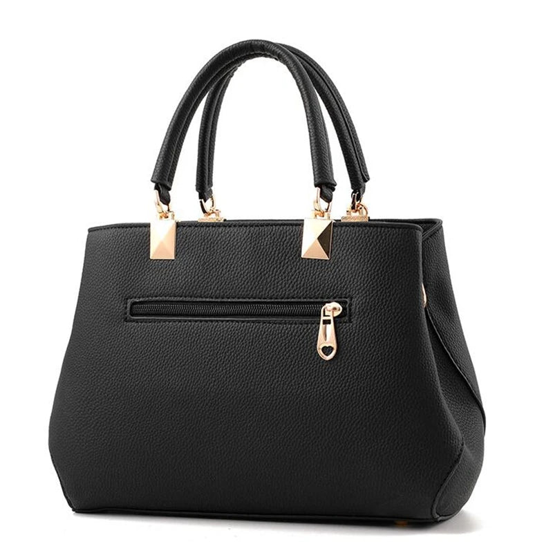 Elegant Women  Bags with flower pendant Office Ladies Totes Pure Handbag for female Crossbody Shoulder Bags