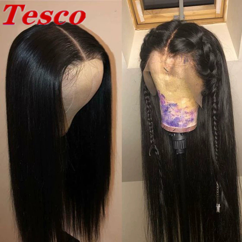 Brazil Top Lace Human Wigs Fashion Long Black Straight Hair