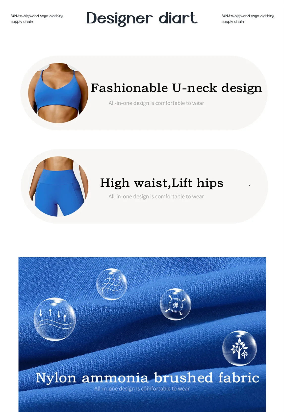 Blue Gym Yoga Set for Women Nude Sports Bra and Leggings Soft Elastic Backless Running Sport Set for Fitness