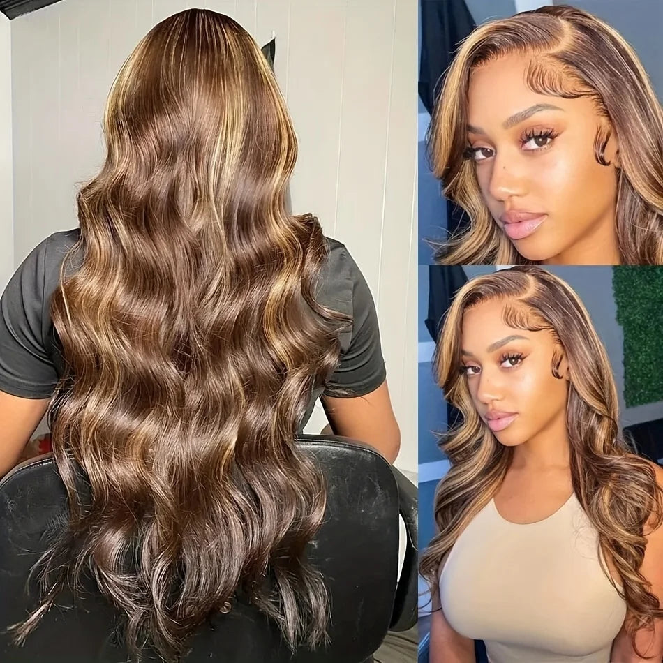 30 Honey Blonde Body Wave Lace Front Wig  Human Hair Wig for Women Special Clearance  Sale