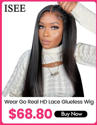 Wear Go Glueless Wig ISEE Peruvian Body Wave Pre Bleached Knots 13x4 Lace Wig 6x4 HD Wig For Women Human Hair Wigs Ready To Wear