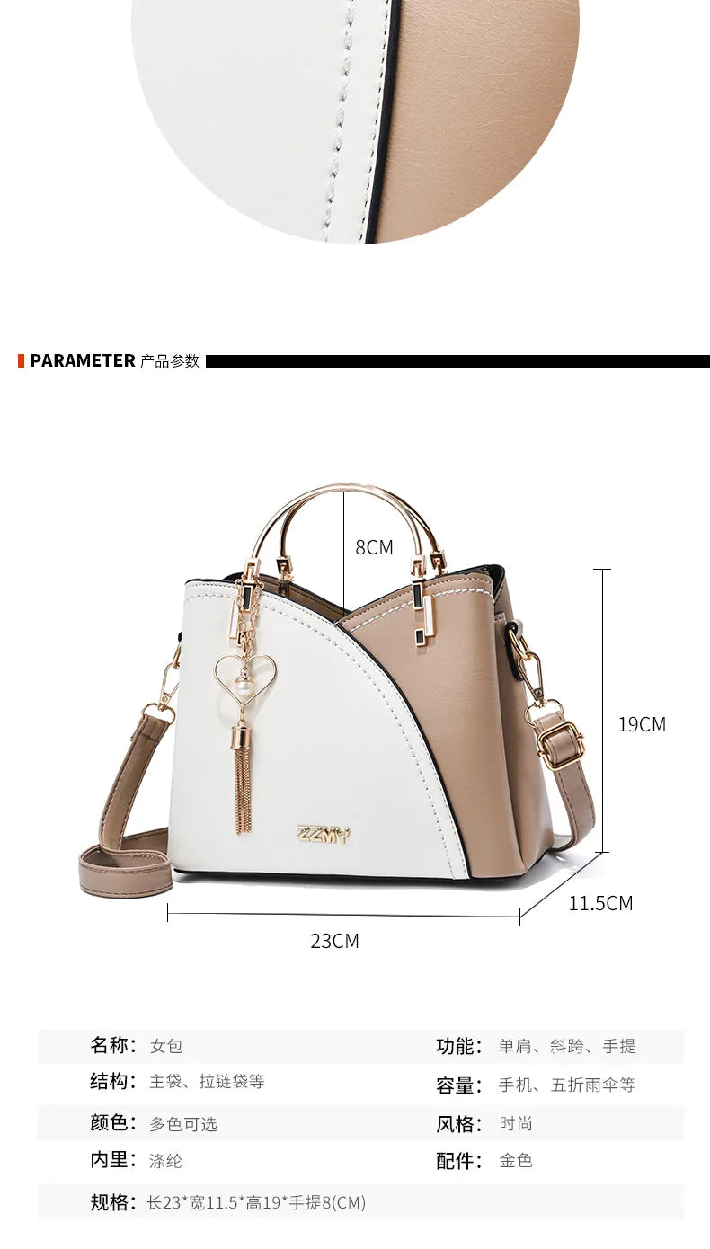 Woman Handbag Grid Shoulder Bag Fashion Casual Luxury Designer Patchwork Crossbody Pack 2025