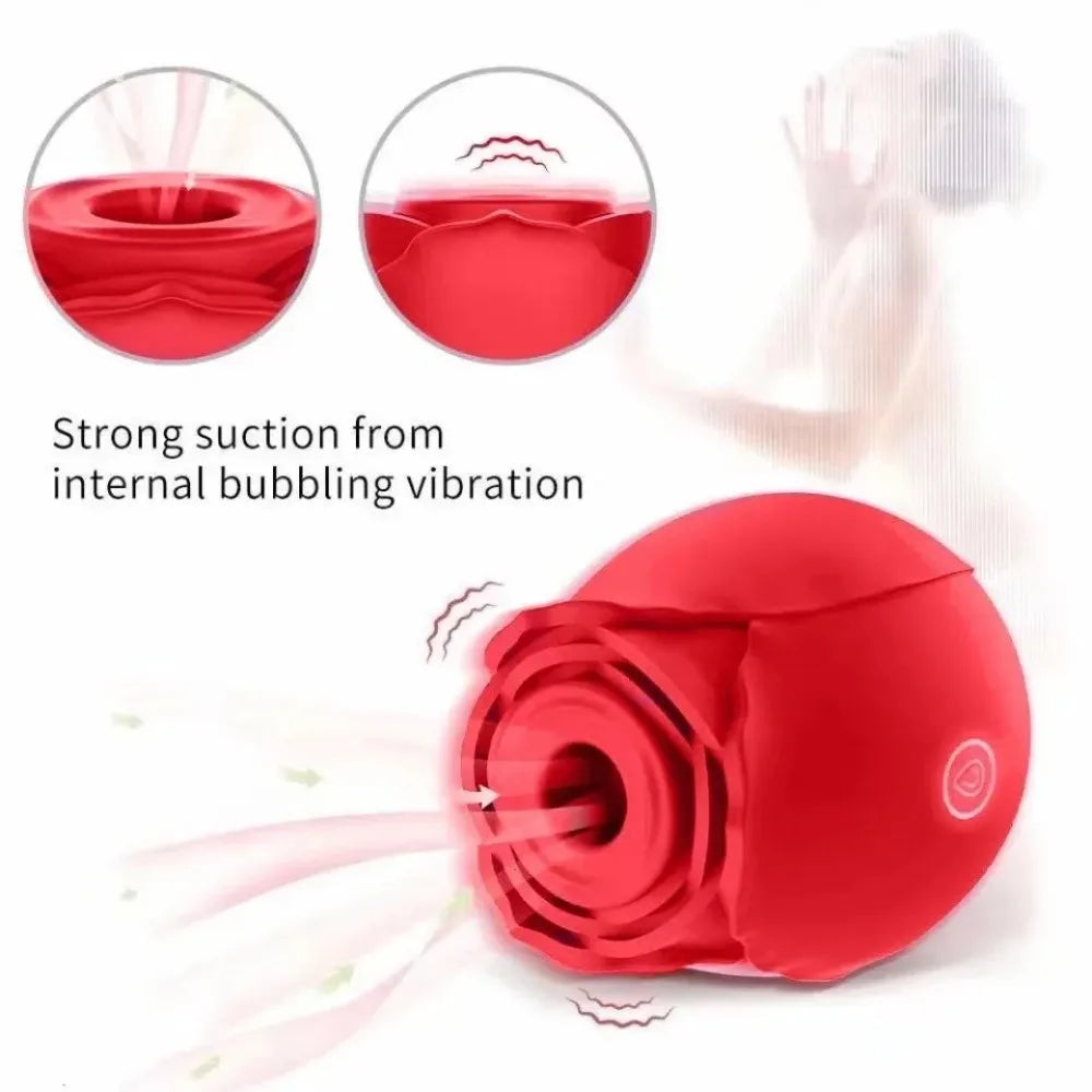 10 Speed Rose Suker Vibrator G-spot Dildo Clitoris Stimulating Sucking Female Sex Toy USB Rechargeable Rose-shaped