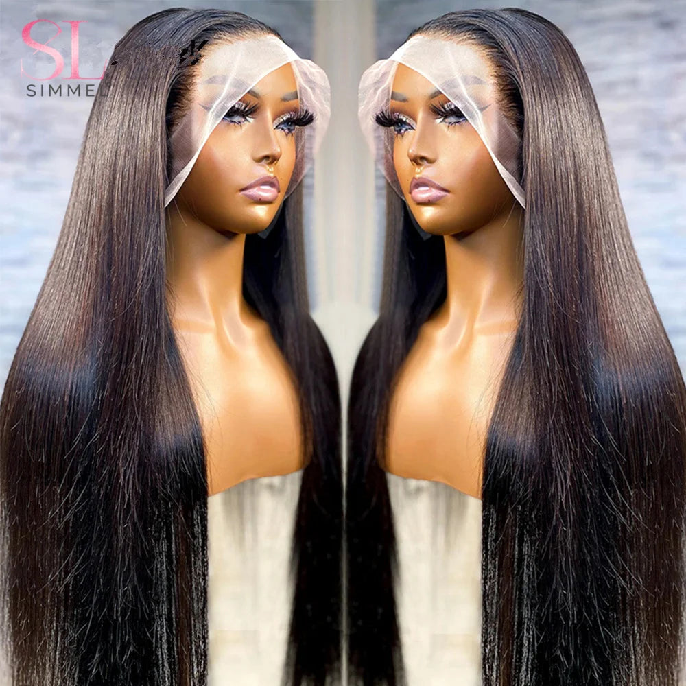 360 Hd Transparent Lace Wig - Bone Straight Brazilian Human Hair, Pre Plucked Full Lace for women