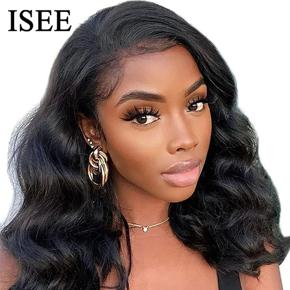 Hair Body Wave Lace Front Wig Pre Bleached Knots Glueless Wigs Wear And Go Short Bob Human Hair Wigs Closure