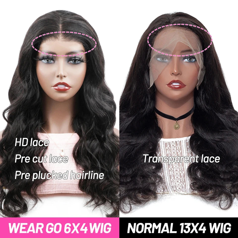 Wear Go Glueless Wig ISEE Peruvian Body Wave Pre Bleached Knots 13x4 Lace Wig 6x4 HD Wig For Women Human Hair Wigs Ready To Wear