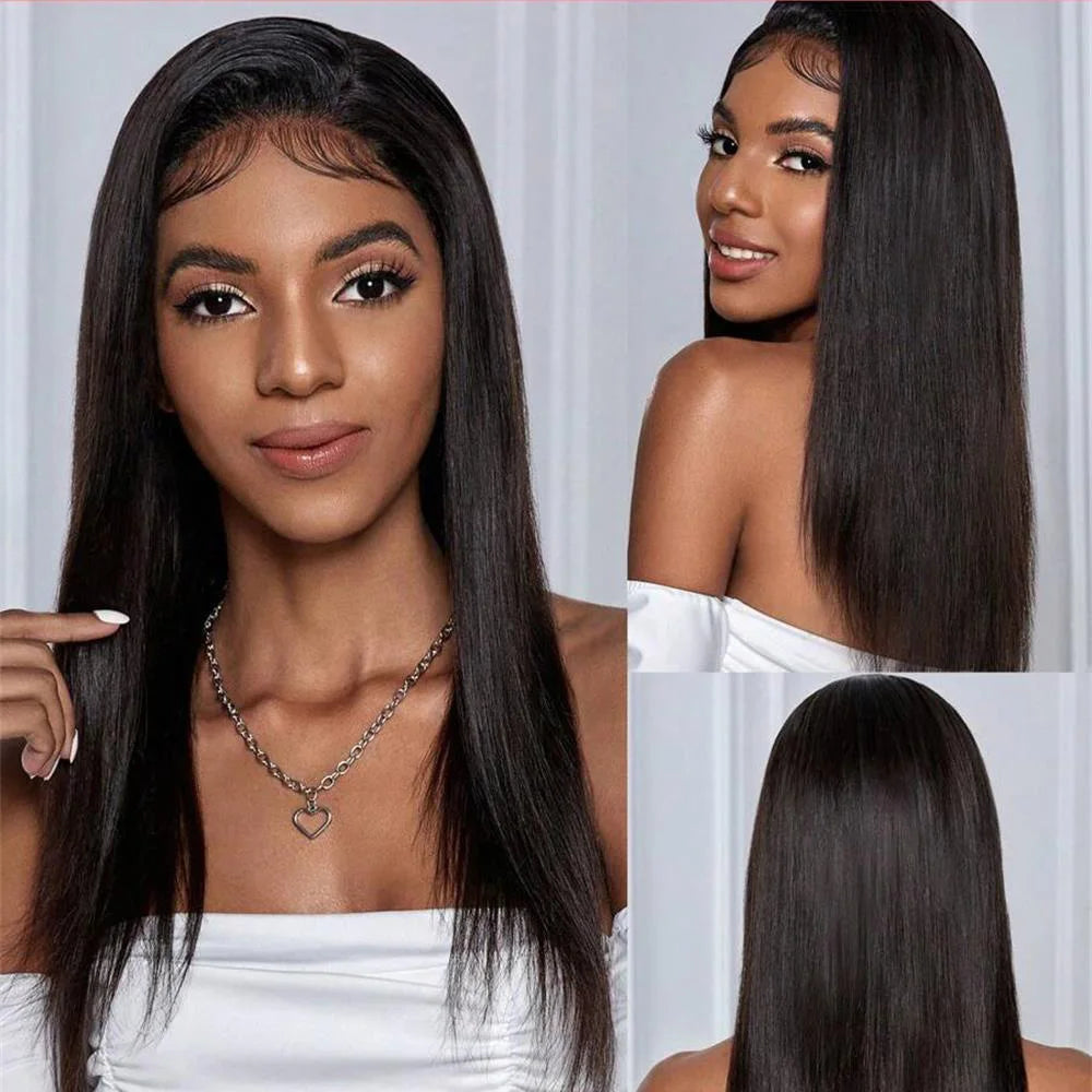 360 Hd Transparent Lace Wig - Bone Straight Brazilian Human Hair, Pre Plucked Full Lace for women