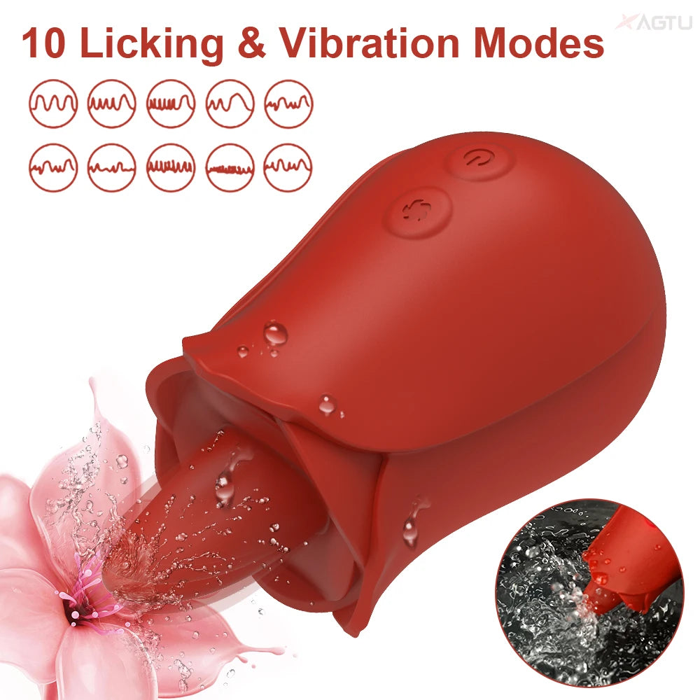 Vibrator for Women with Soft Tongue Clitoris Stimulator Swing Nipple Clit Sucker Sex Toys