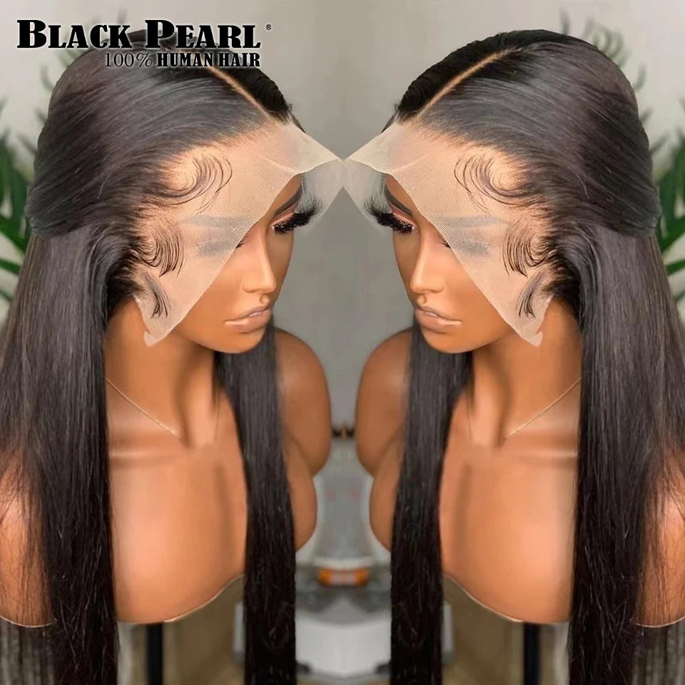 28-30 Inch Straight Lace Front Wig -220% Density Human Hair,  13x4 & 5x5 HD Lace Closure