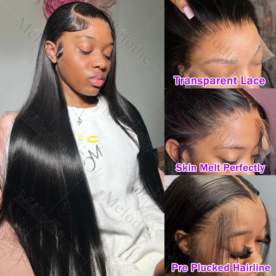 Brazilian Hair Human, Hair 13x4 Lace Front Preplucked Wig 5x5 Glueless Remy