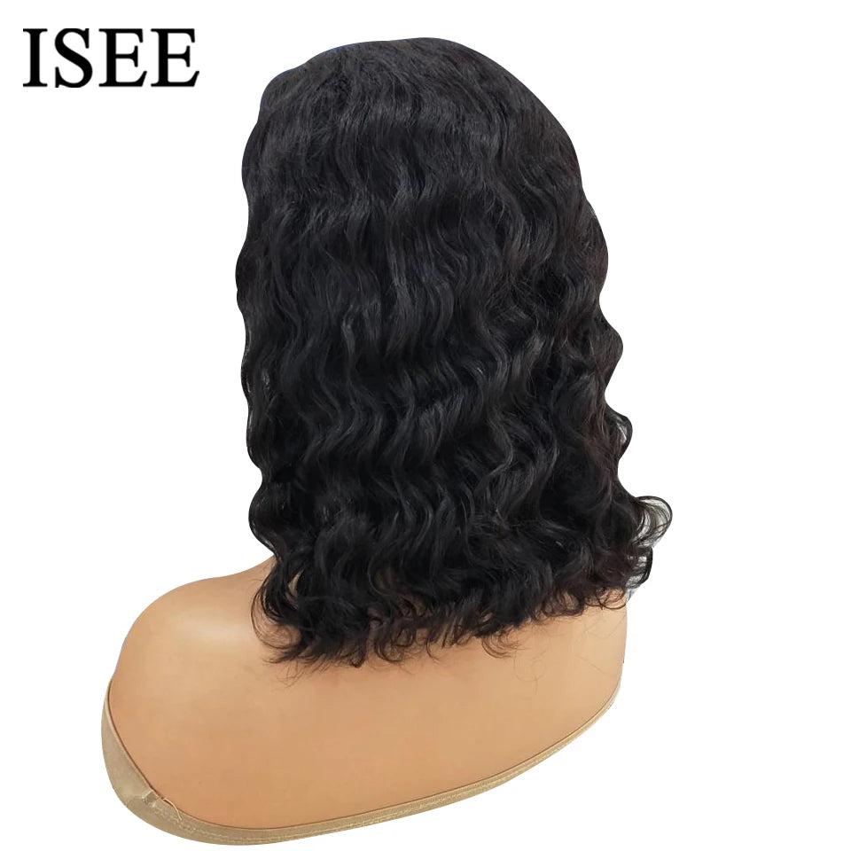 Hair Glueless HD Short Bob Wig 6X4 Body Wave Wig Lace Front Wigs Human Hair Transparent Lace Closure Wig