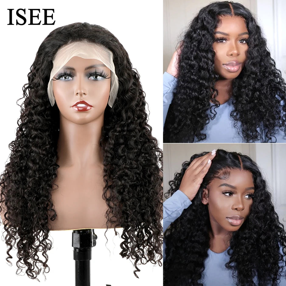 Wig Brazilian Deep Wave Pre Bleached Knots 13x4 Lace Wigs 6x4 HD Glueless Pre Plucked Human Wigs Ready To Go