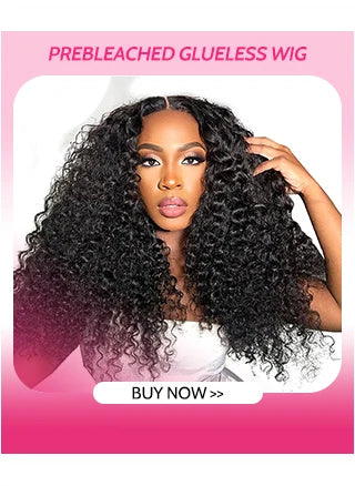 Wig Brazilian Deep Wave Pre Bleached Knots 13x4 Lace Wigs 6x4 HD Glueless Pre Plucked Human Wigs Ready To Go