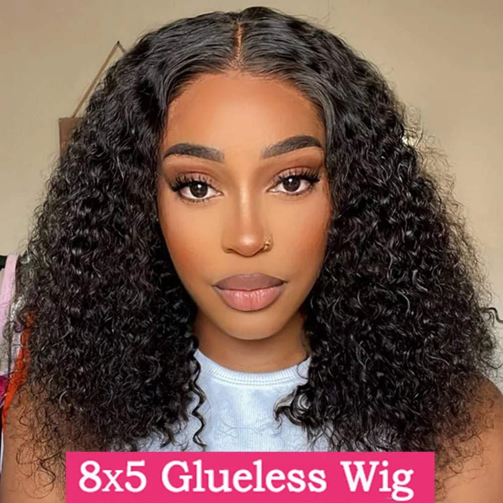 Human Hair Wig 6x4 Glueless Wig Human Hair Ready To Wear Deep Wave Wig Preplucked