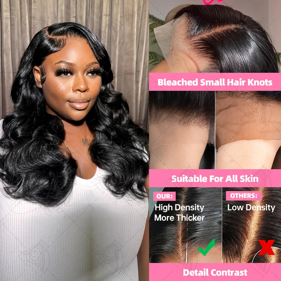 Brazilian Body Wave Short Bob 13x4 13x6 HD Transparent Lace Front Human Hair Wigs 5x5 high density  Lace Frontal