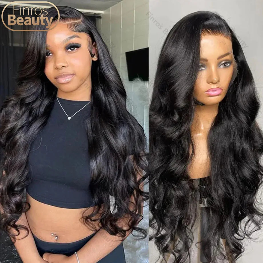 Human Hair Body Wave HD Transparent Lace Frontal Wigs 30 40Inch Loose Wave Lace Front Wig Brazilian Hair