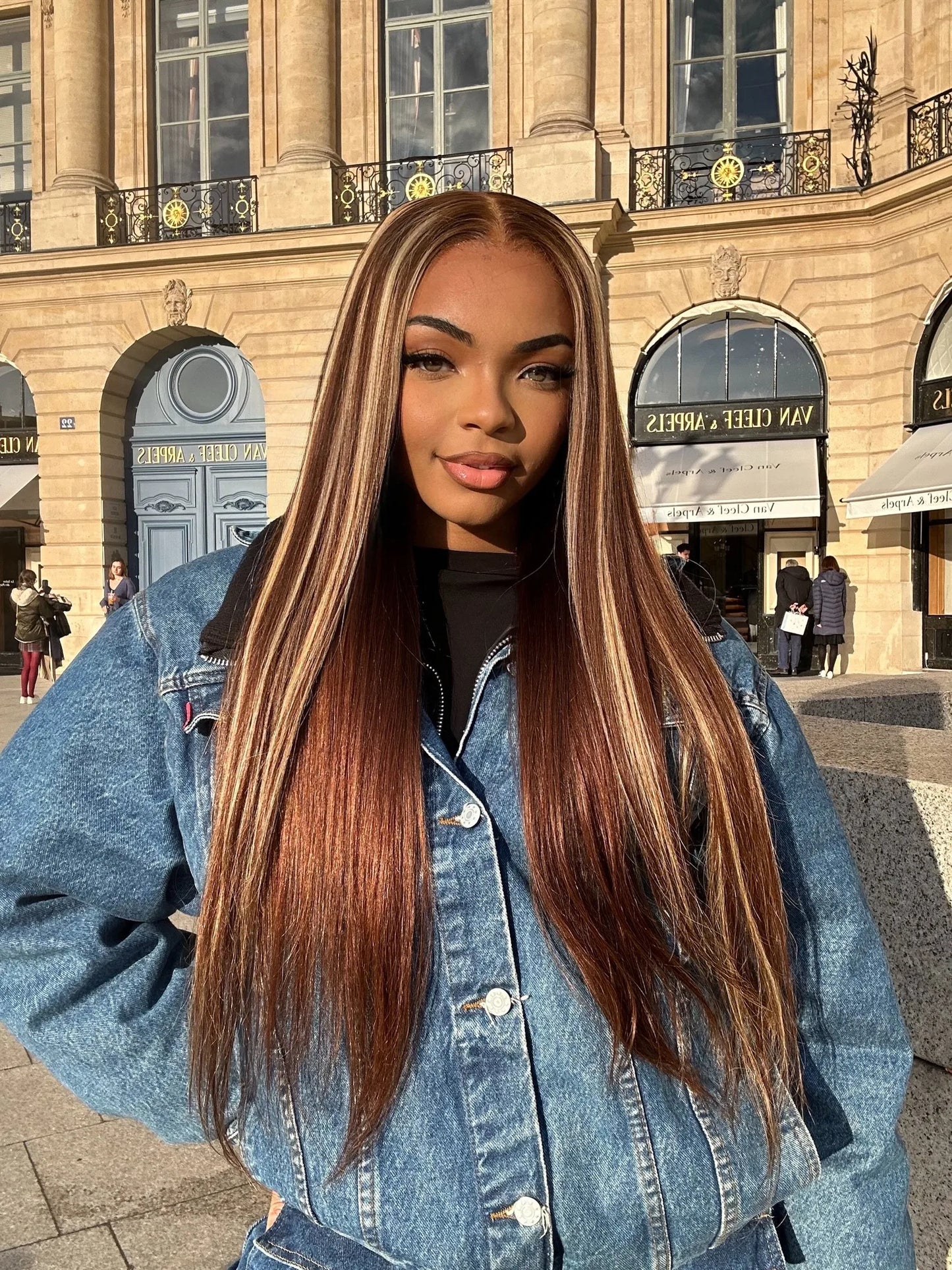 Highlight Human Hair Wig  24/27- Glueless 13x6 Straight Lace Front with HD 6x4 Closure