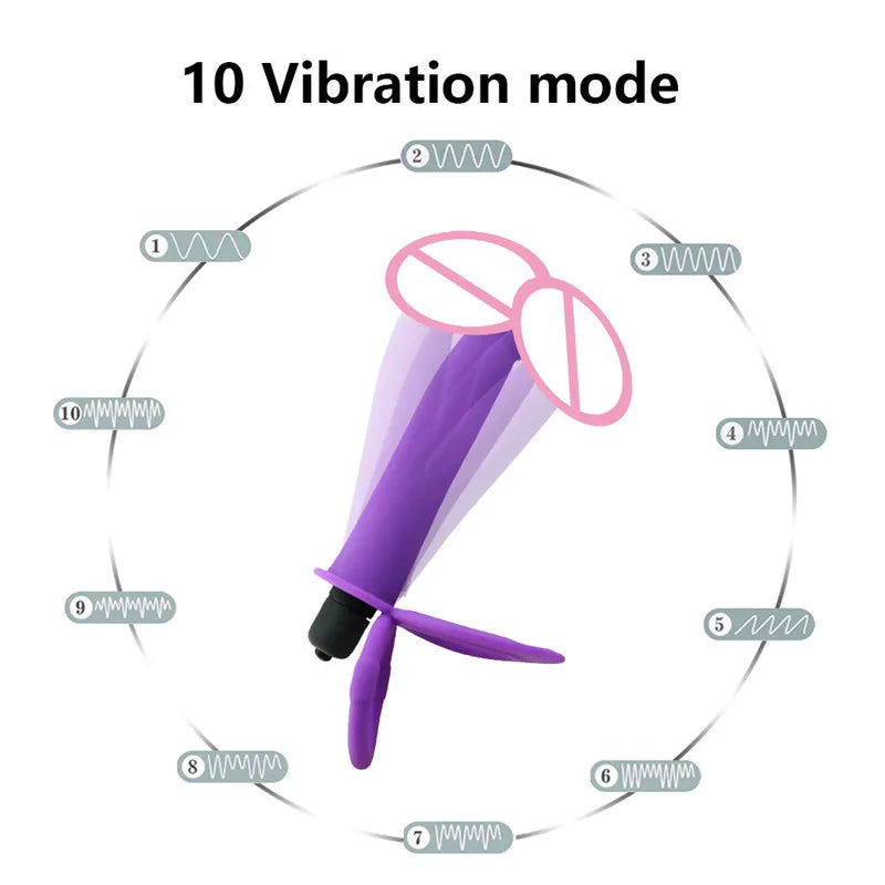 Double Penetration Anal Plug Dildo Butt Plug Vibrator For Men Strap On Penis Massage Vagina Plugs Adult Sex